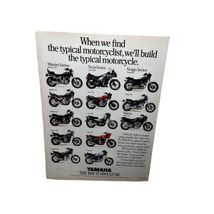 1982 Yamaha Maxim Seca Virago Bike Original Motorcycle Sales Brochure Catalog